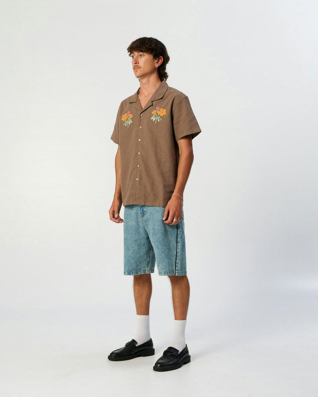 Bouquet Resort Shirt - Stone