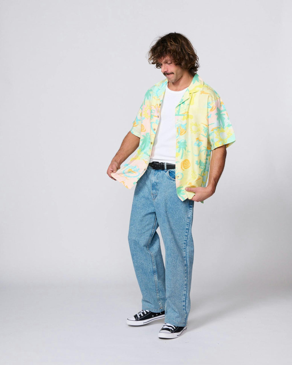 Scribbles Short Sleeve Resort Shirt - Pastel
