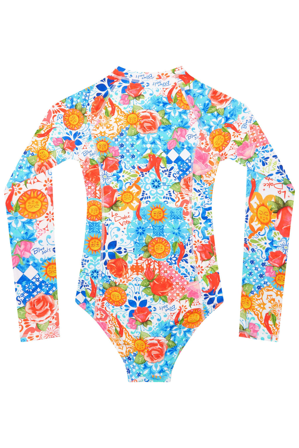 Girls Dolce Vita Long-Sleeve One-Piece – SPF 50+