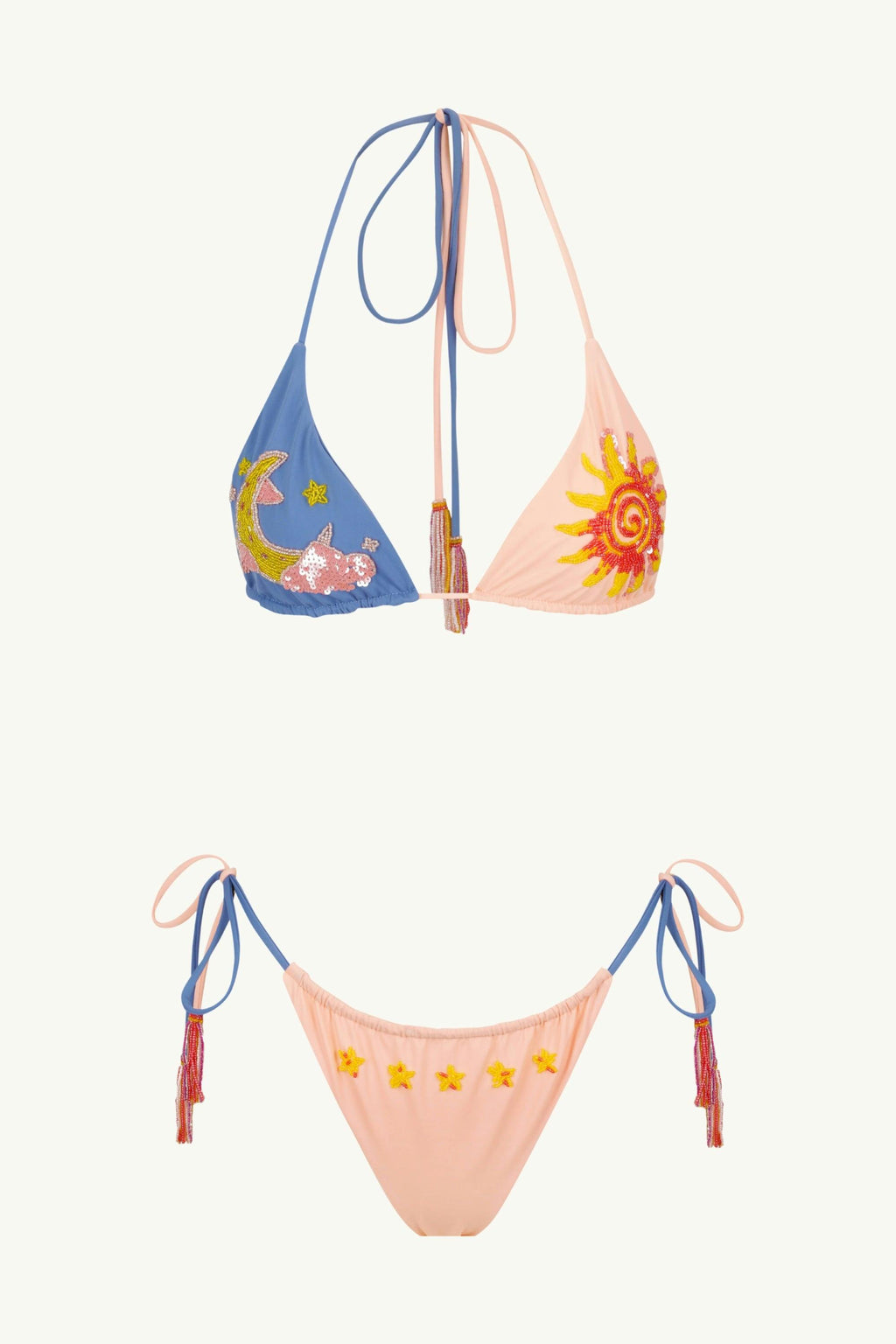 BEADED KINI TOP - MILKY WAY