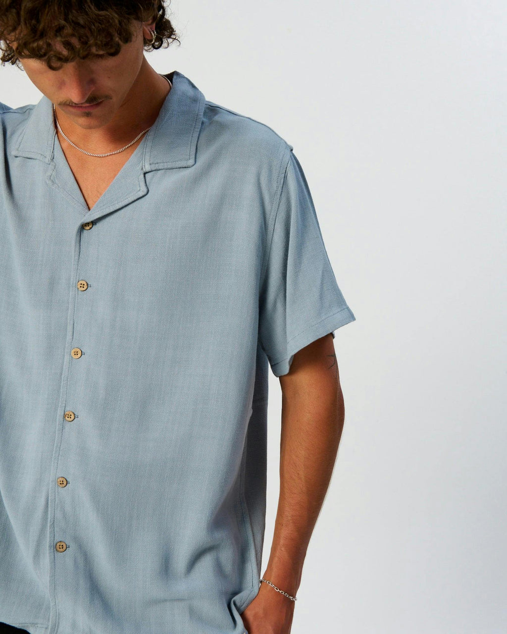 Ernie Resort Shirt - Stone Blue