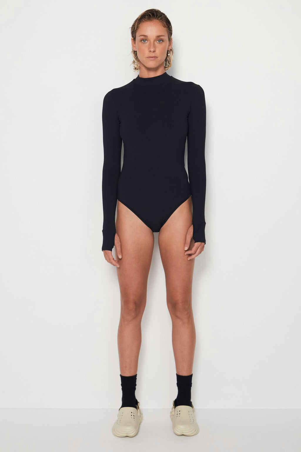 Turtleneck Surfsuit - Black Rib