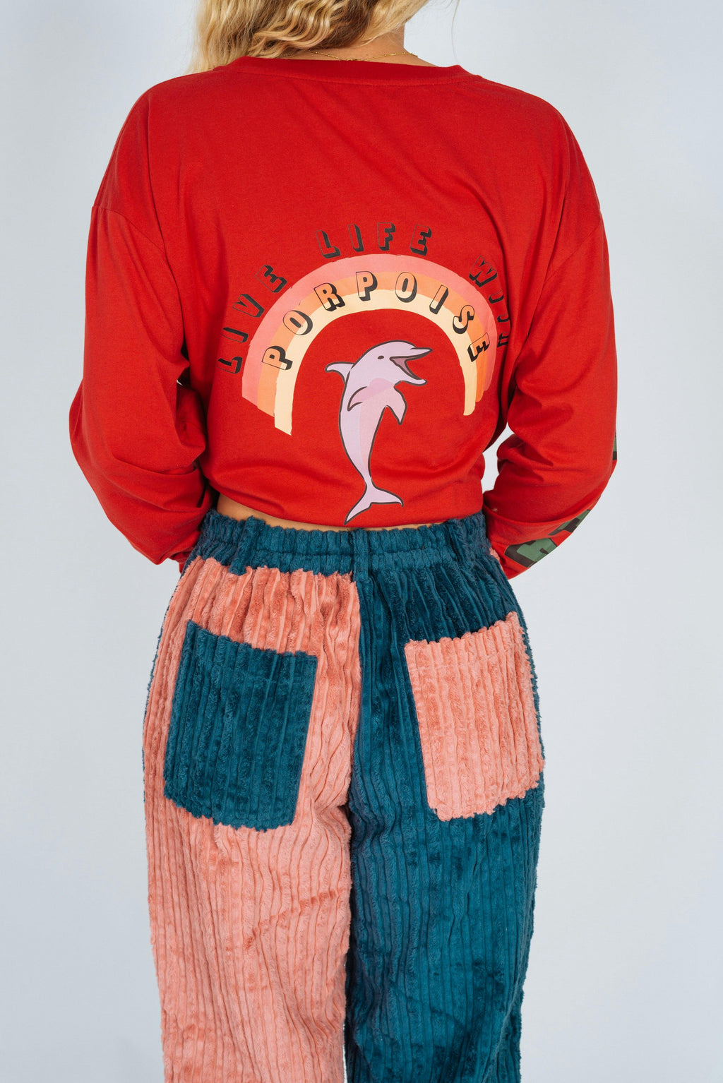 Artist Oversized Longsleeve Tee ‘Live Life With Porpoise’ By Bri O’Connell