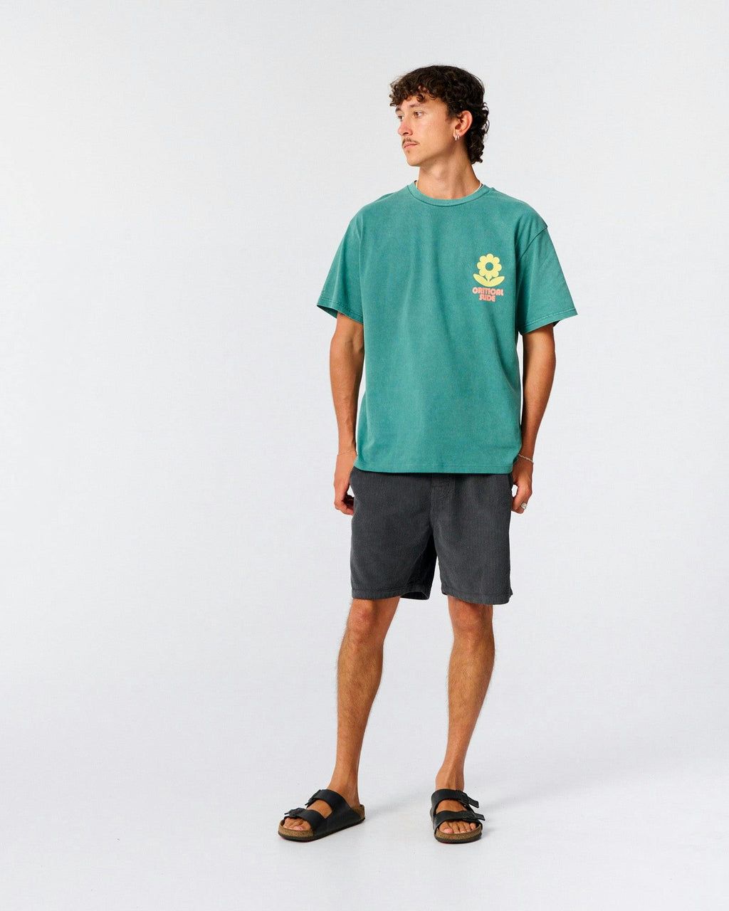 Sunflower Tee - Dusty Green