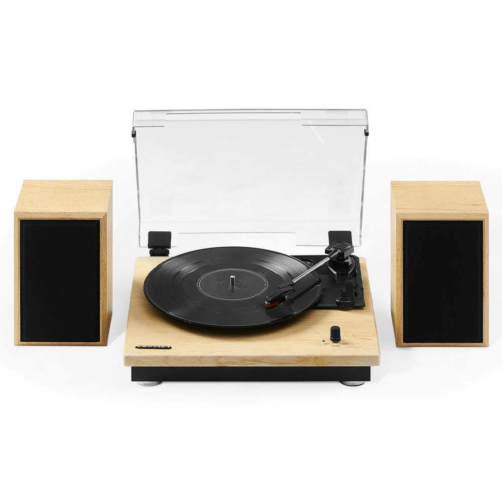 Crosley Brio Record Player Shelf System With Speakers - Natural