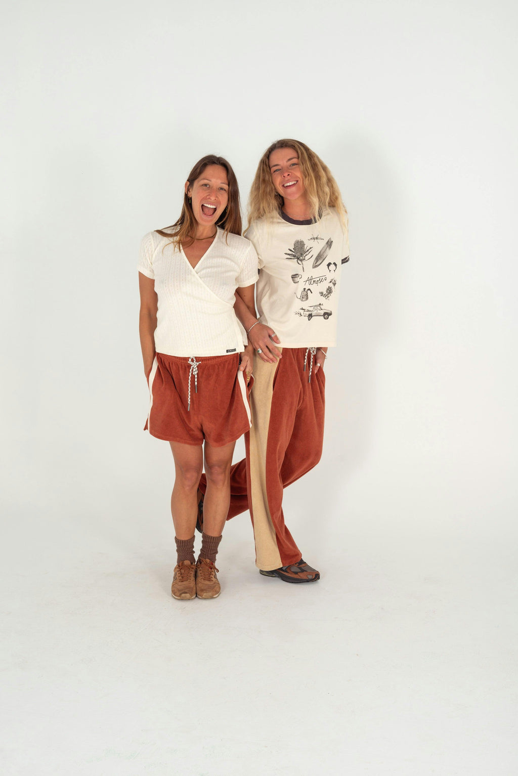 Après Surf Panel Pant in Rust & Cream