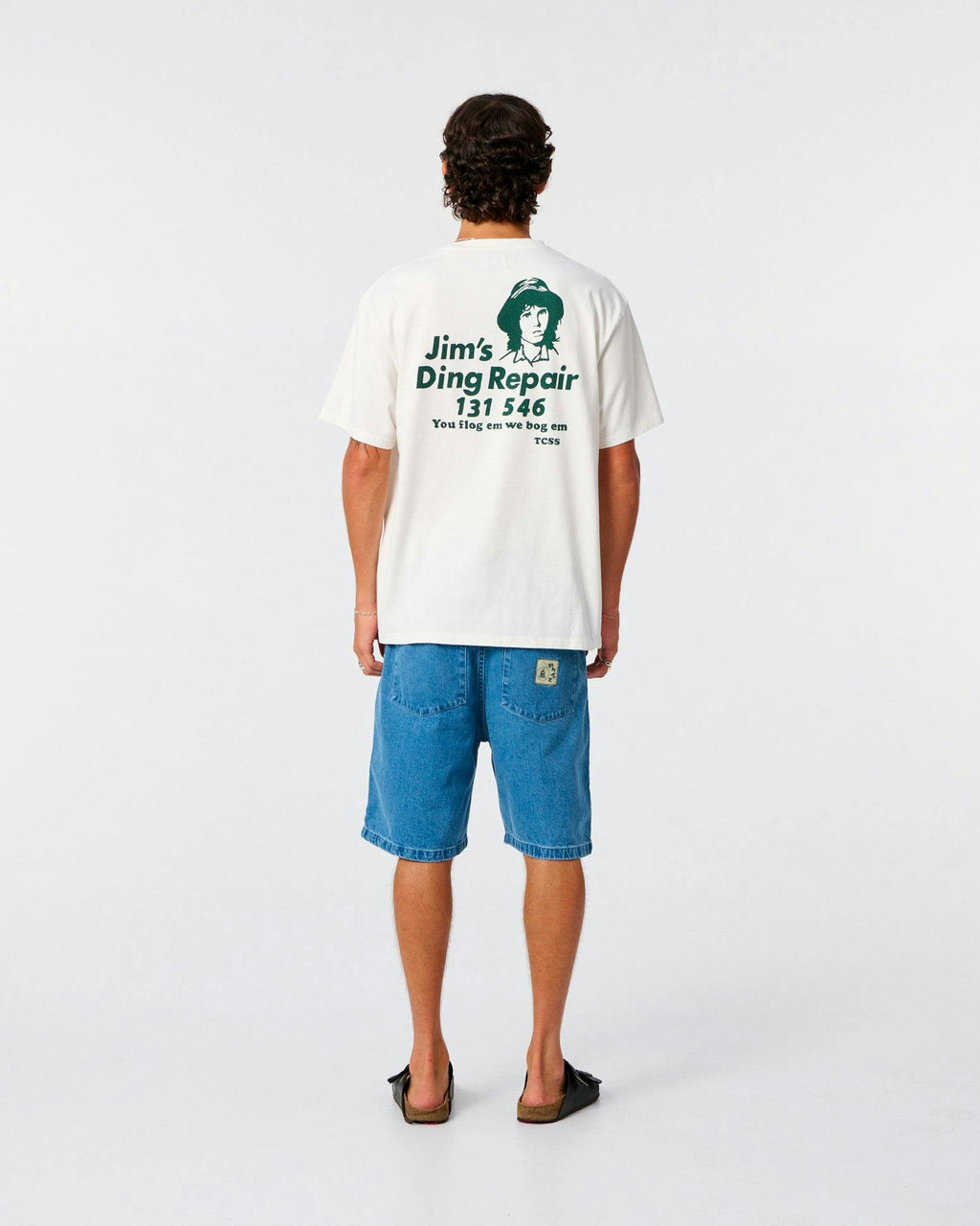 Jim's Ding Repairs Tee - Vintage white