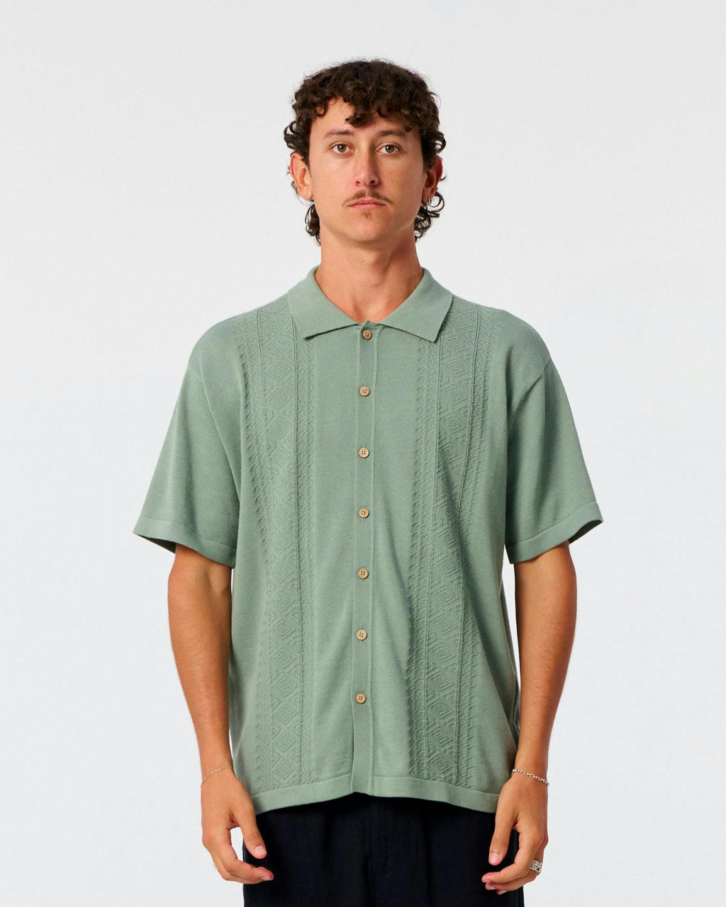 Trader Knit Shirt - Dusty Green