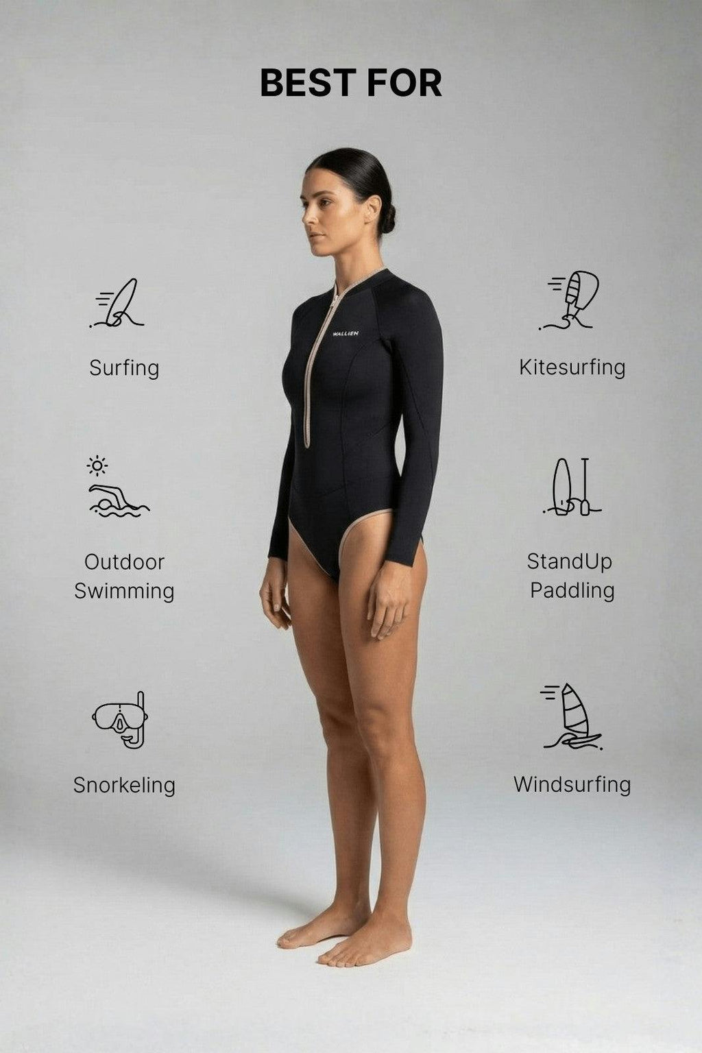 Horizonia Yulex® Springsuit Wetsuit ― Black