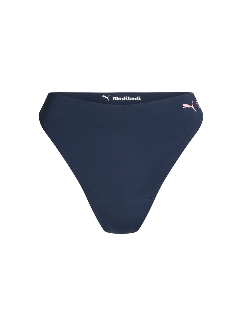 Puma X Modibodi Seamfree Active Hi Waist Period Thong Light Absorbency Midnight