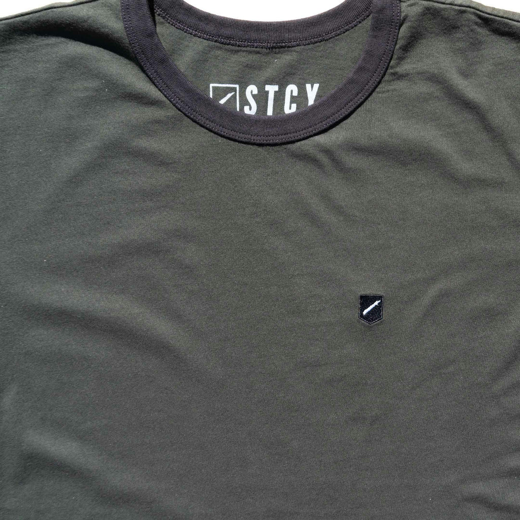 SHIELD RINGER TEE / ARMY
