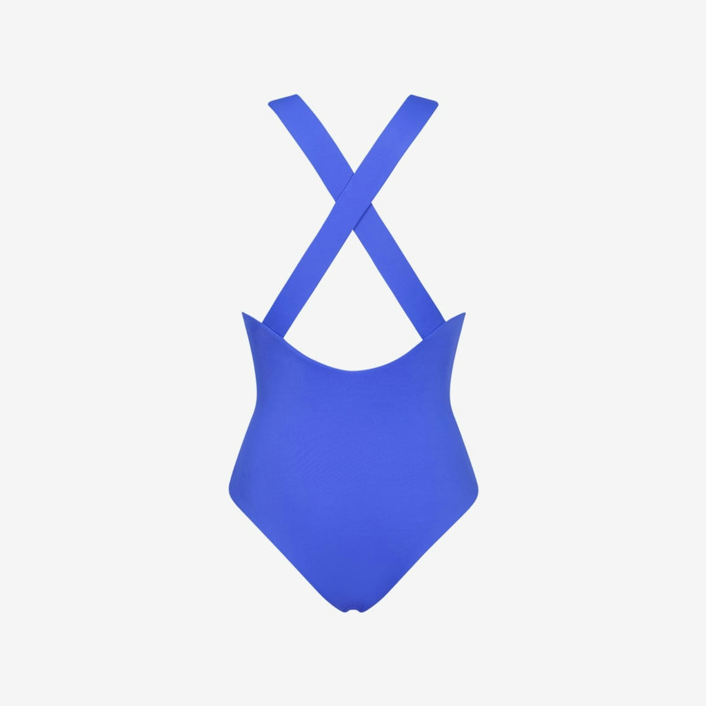 Nerida One Piece Swimsuit Scoop Neck ― Blue
