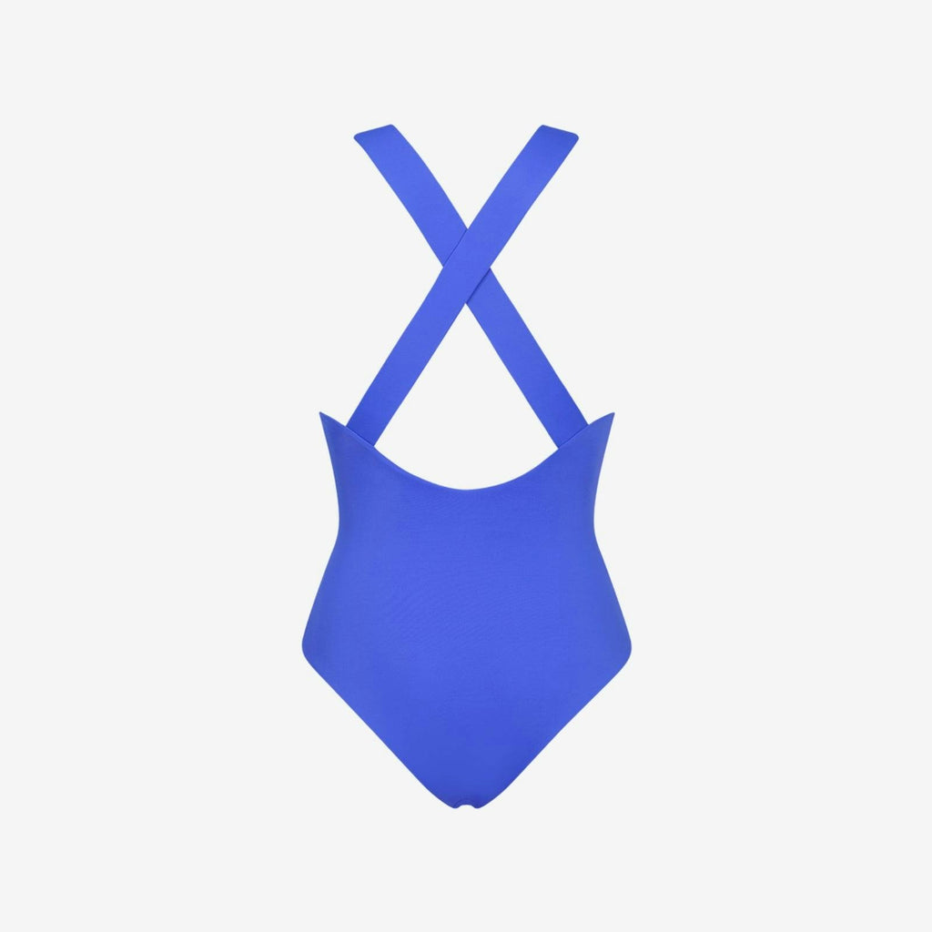 Nerida One Piece Swimsuit Scoop Neck ― Blue