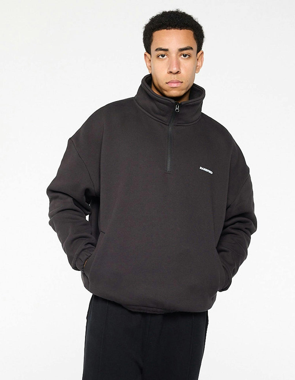 Quarter Zip Jumper - Charcoal