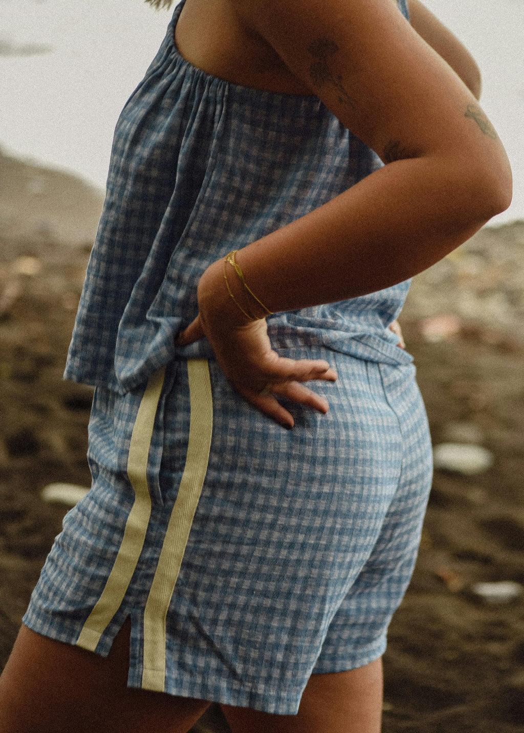 Atmosea Short in Blue Gingham