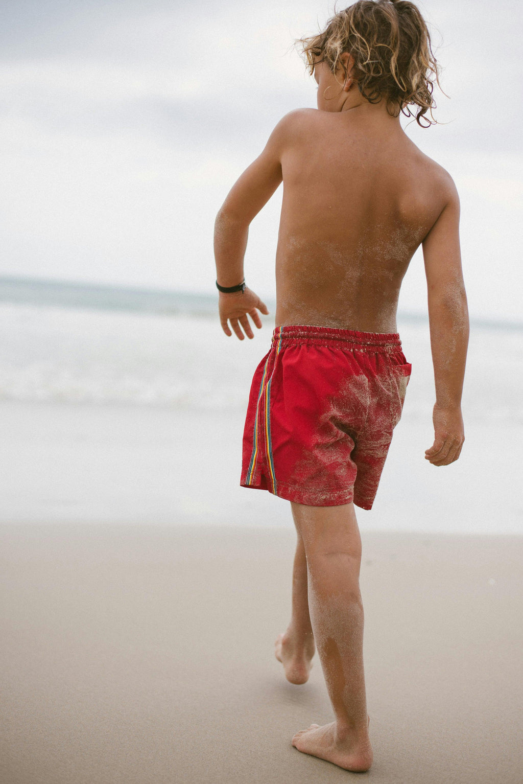 Kids Boardshorts Rainbow Red