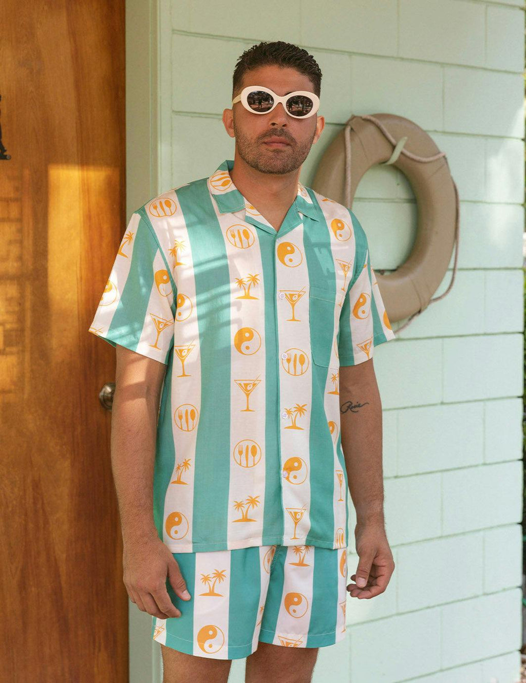 Yin Yang Buttonup - Marine