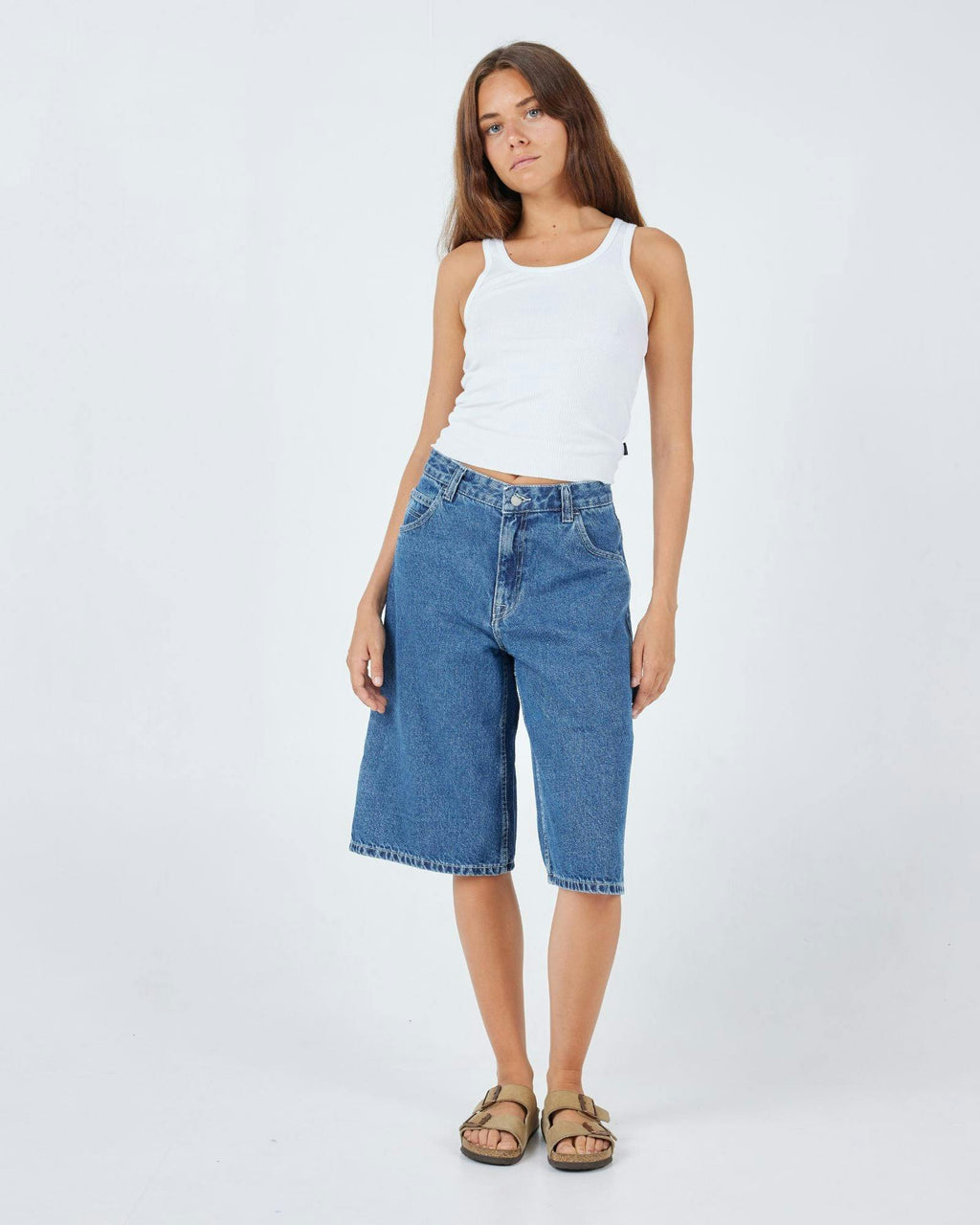 Bree Worker Short - Pebble Mid Stone