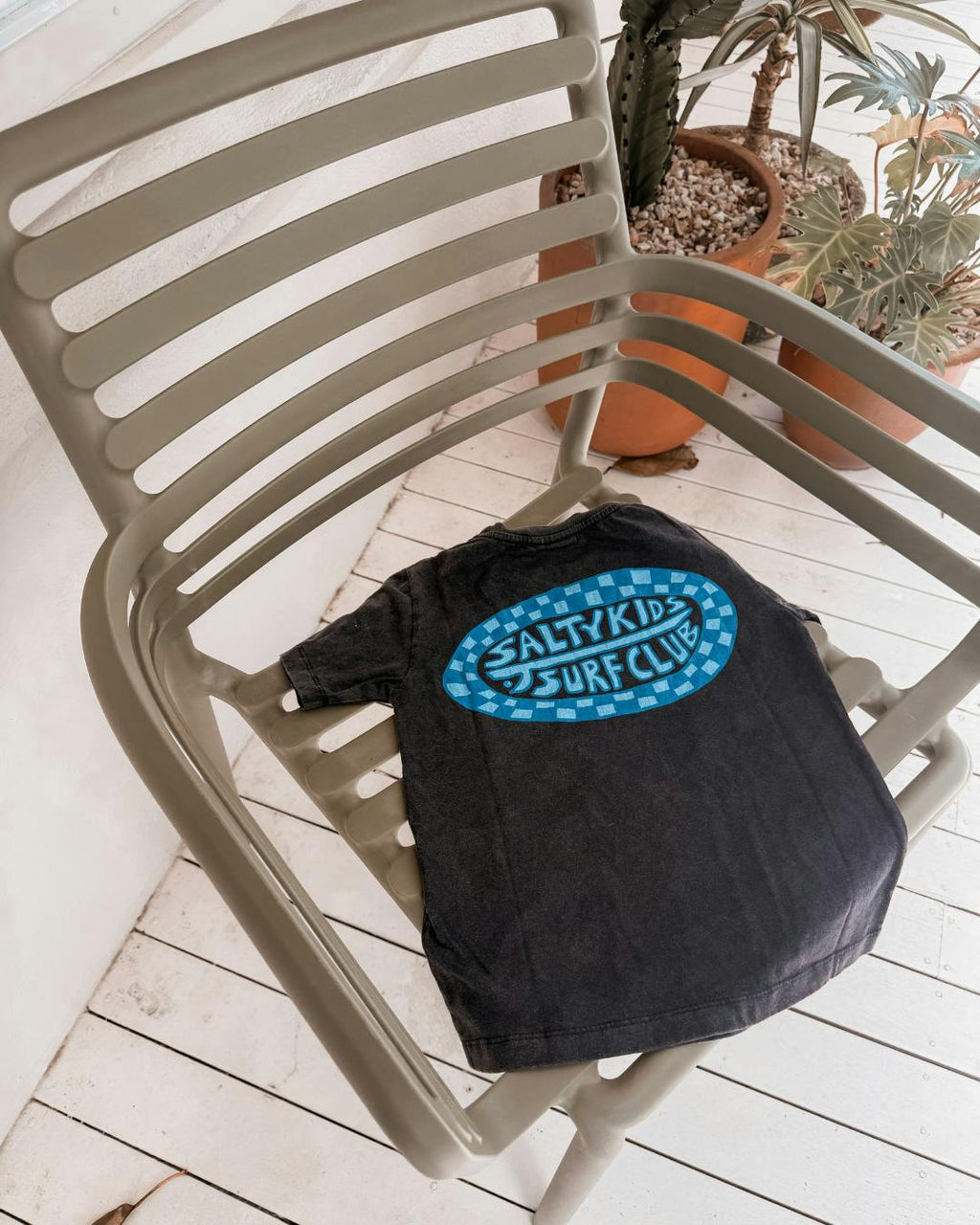 Salty Kids Surf Club Tee- Acid Wash