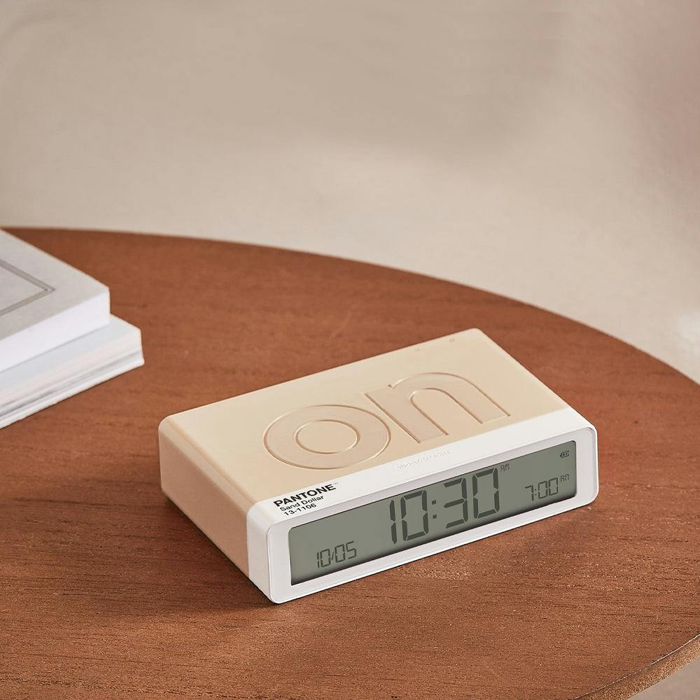 Lexon Flip Classic Reversible Alarm Clock PANTONE - Sand