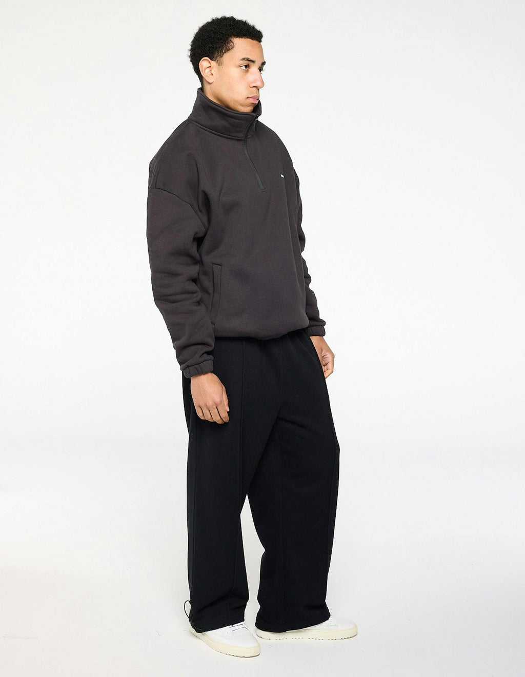 Quarter Zip Jumper - Charcoal