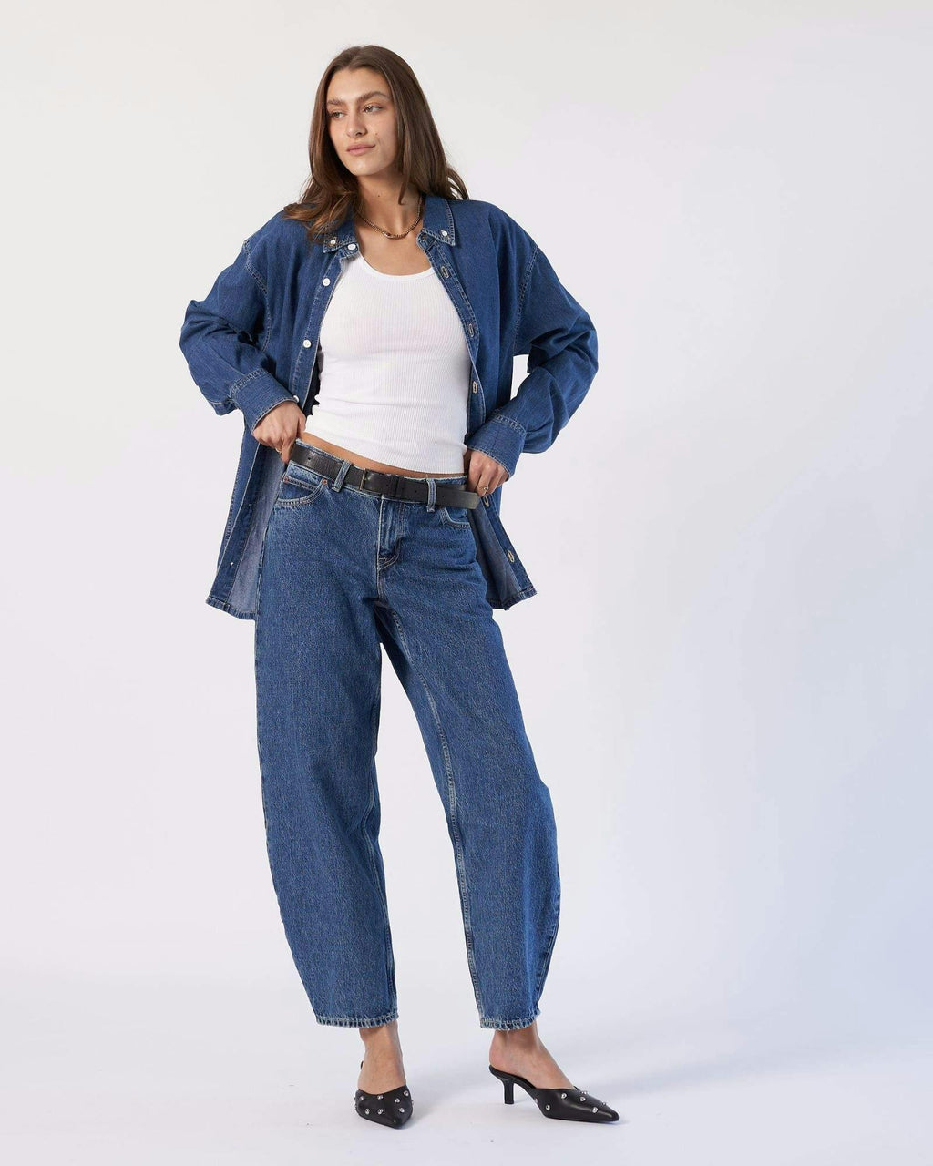 Nanci Barrel Jeans - Stream Mid Retro