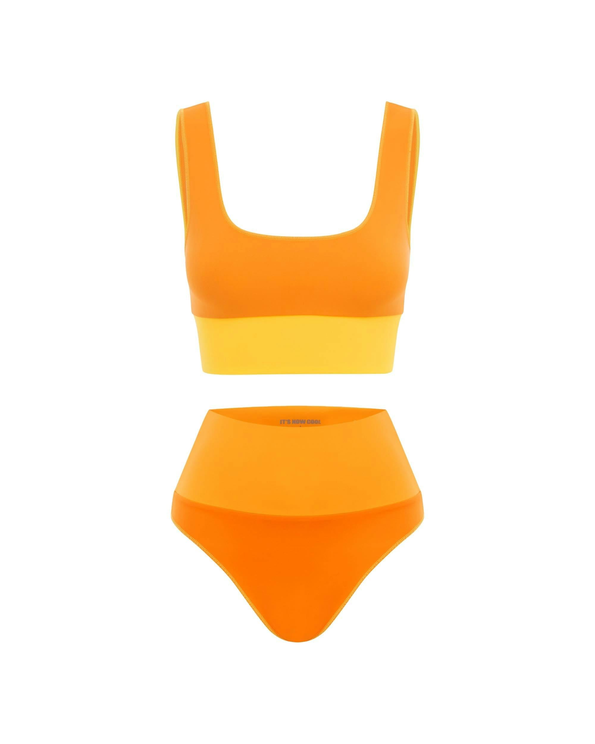 THE CONTOUR CROP TOP - PAPAYA