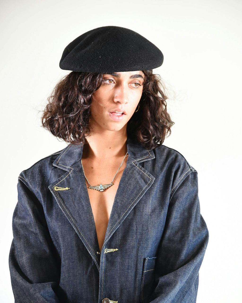 The Château Beret – Black Wool French Artist Hat