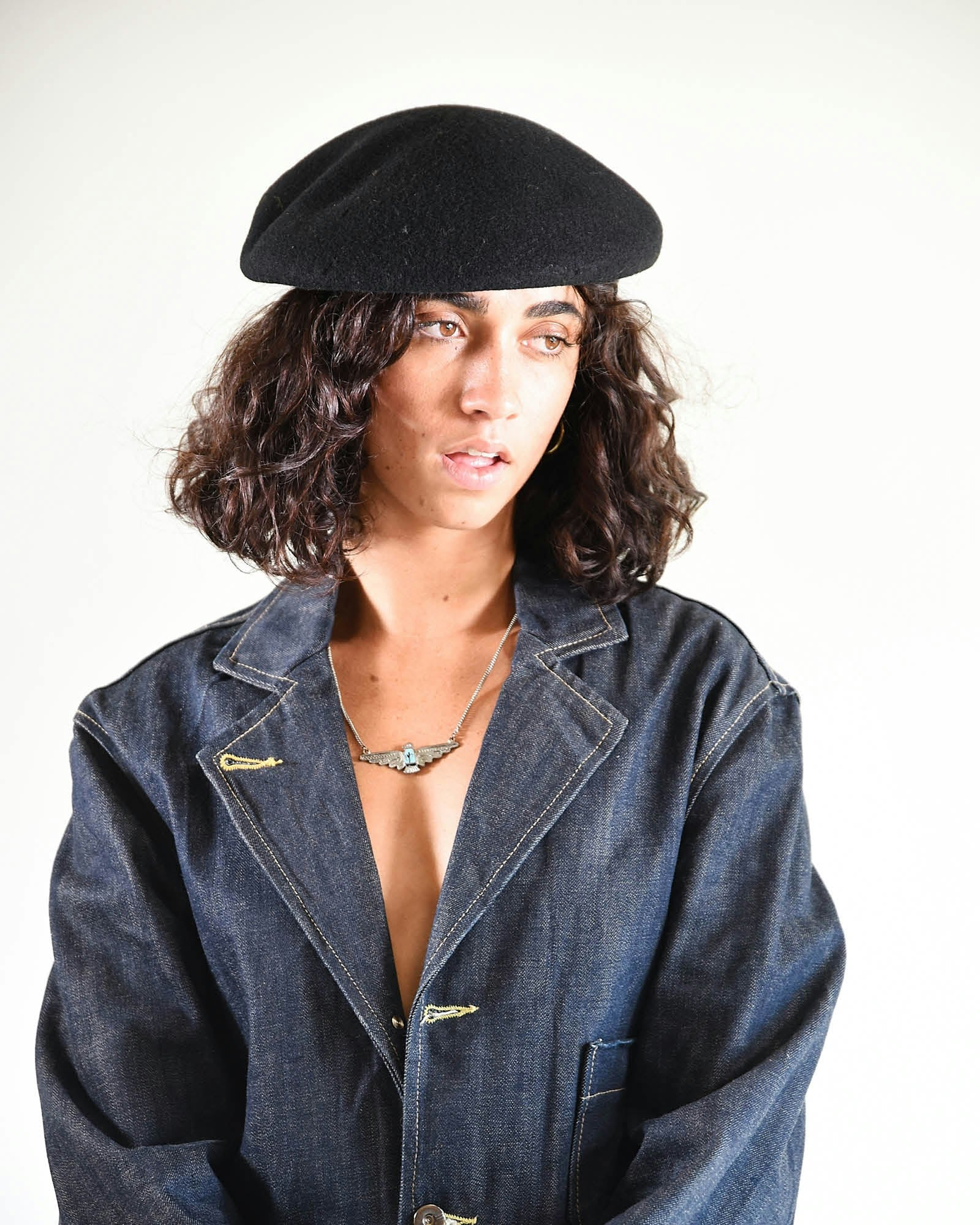 The Château Beret – Black Wool French Artist Hat