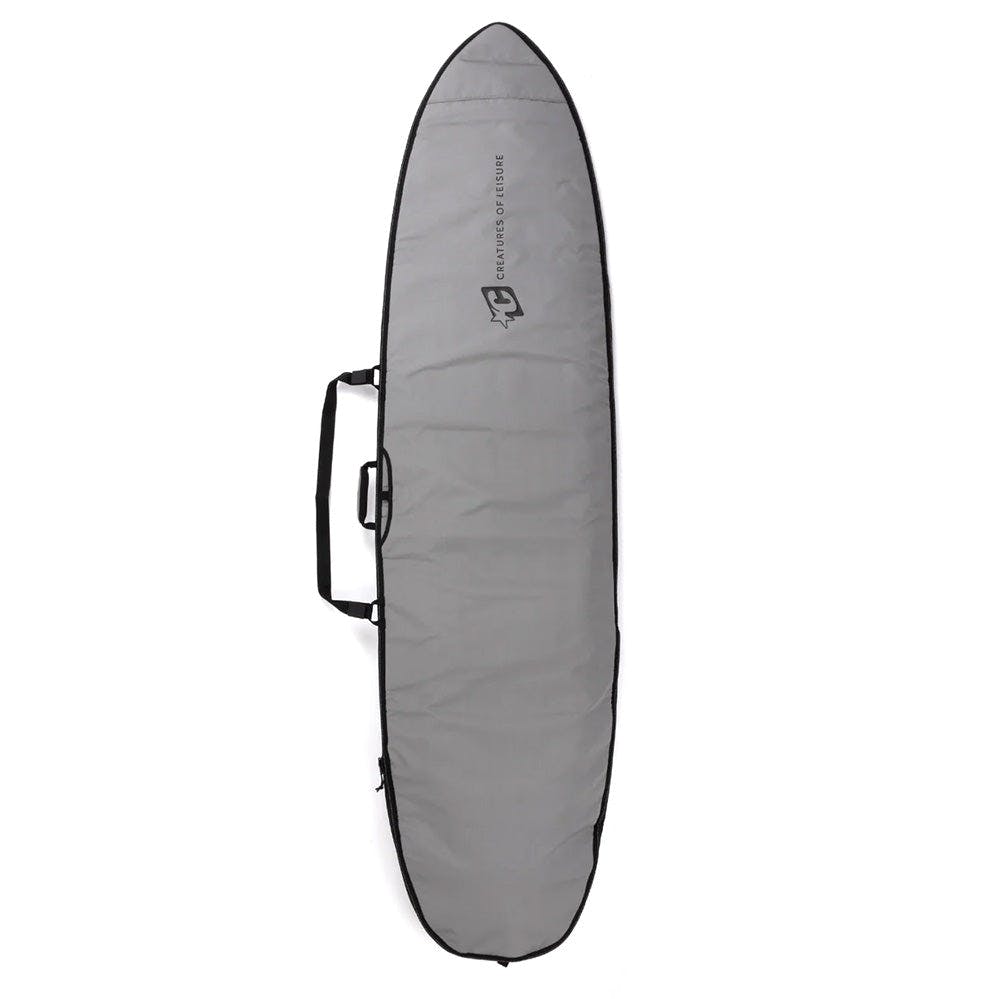 Fish Icon - Silver Black SurfBoard Cover