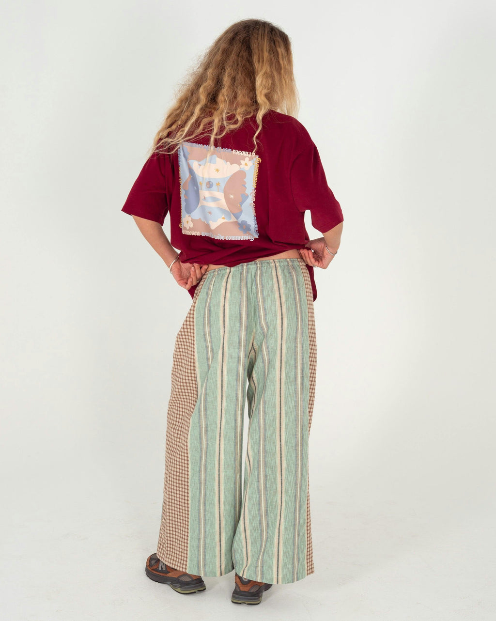 Patchwork Pant in Holiday Stripe