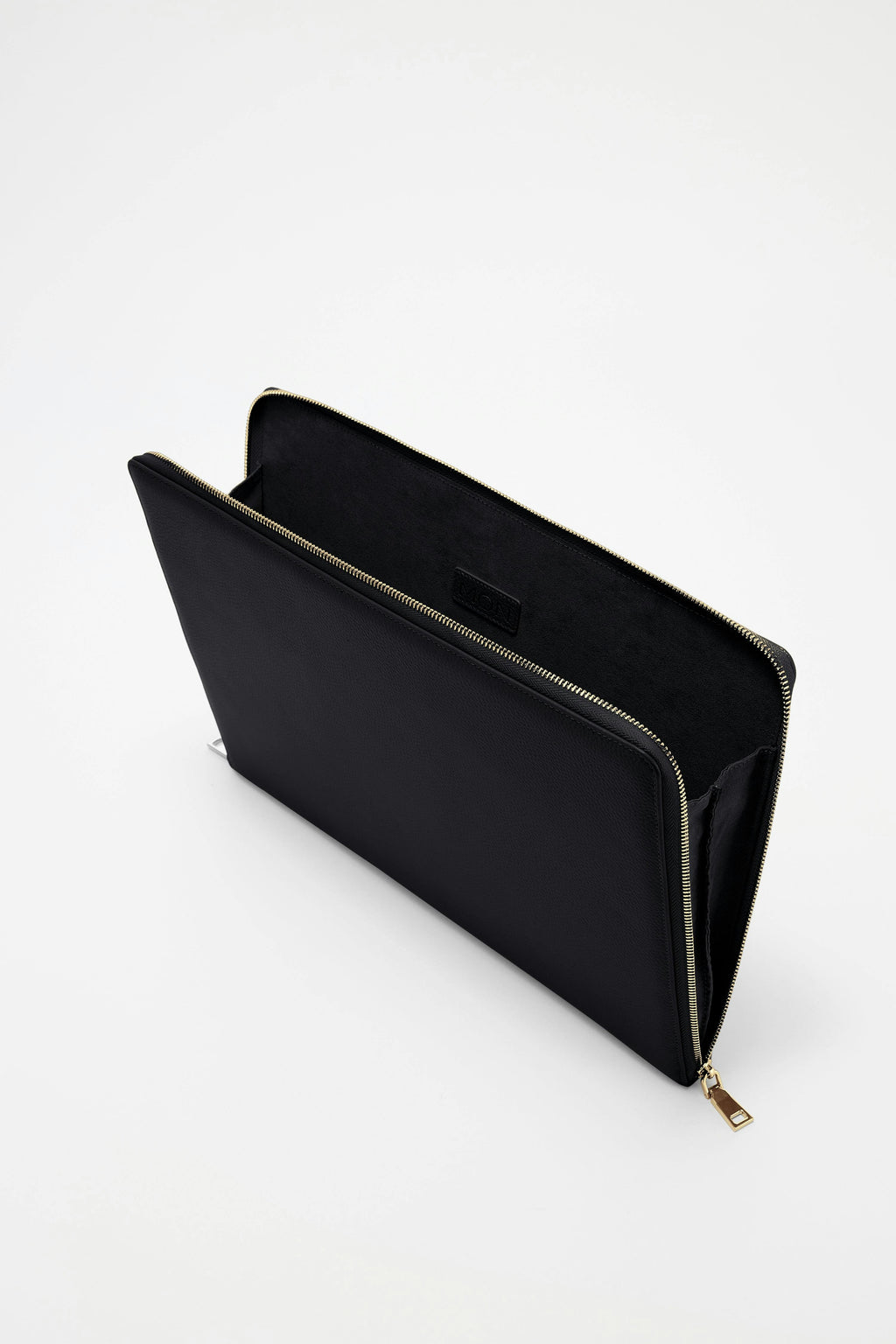 16" Padded Leather Laptop Case | Black Gold