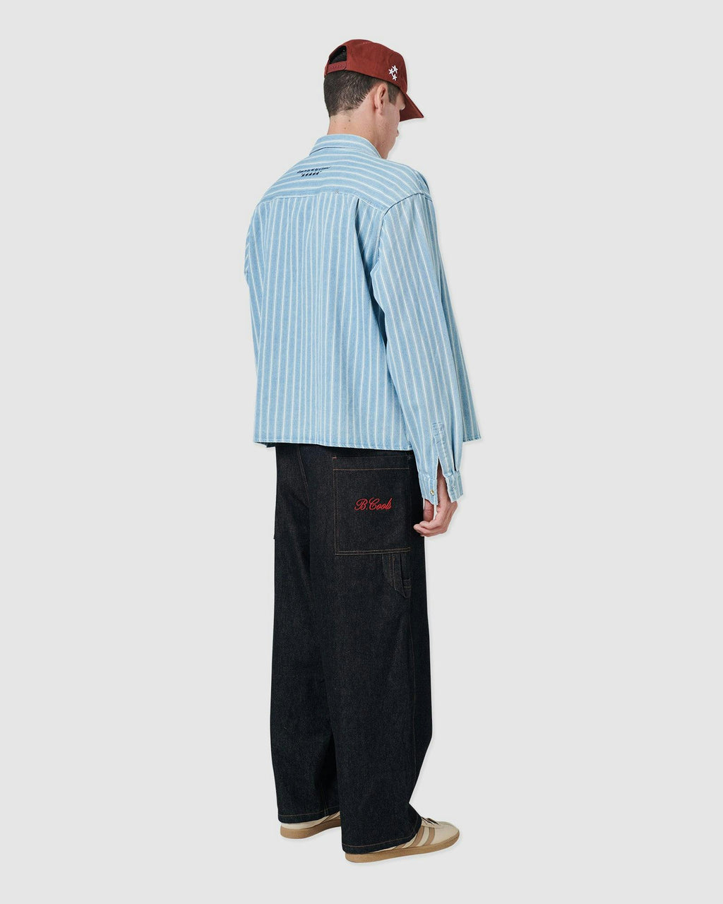 Crop LS Shirt Blue