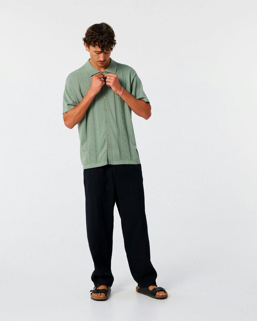 Trader Knit Shirt - Dusty Green