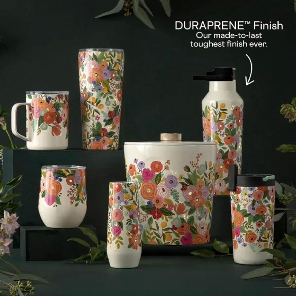 Corkcicle Stemless Flute - 207ml Rifle Paper - Garden Party Cream