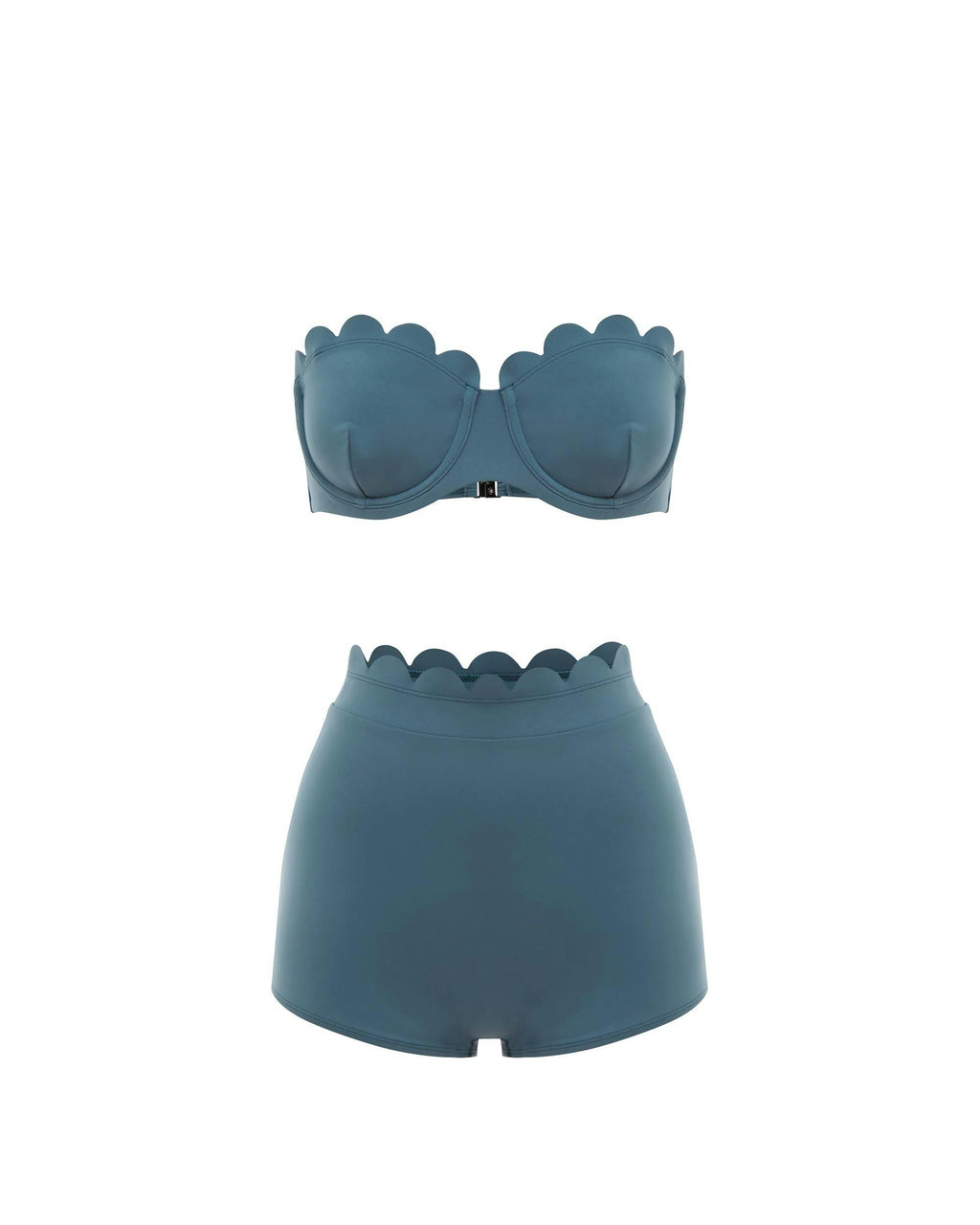 THE SHELL BANDEAU TOP - PETROL