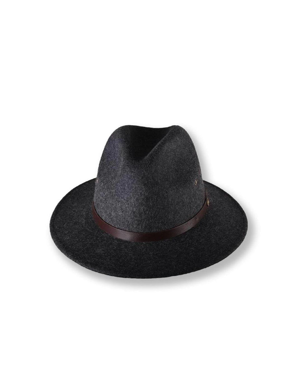 The Crushable Ratatat  Felt Hat - Mottle Black