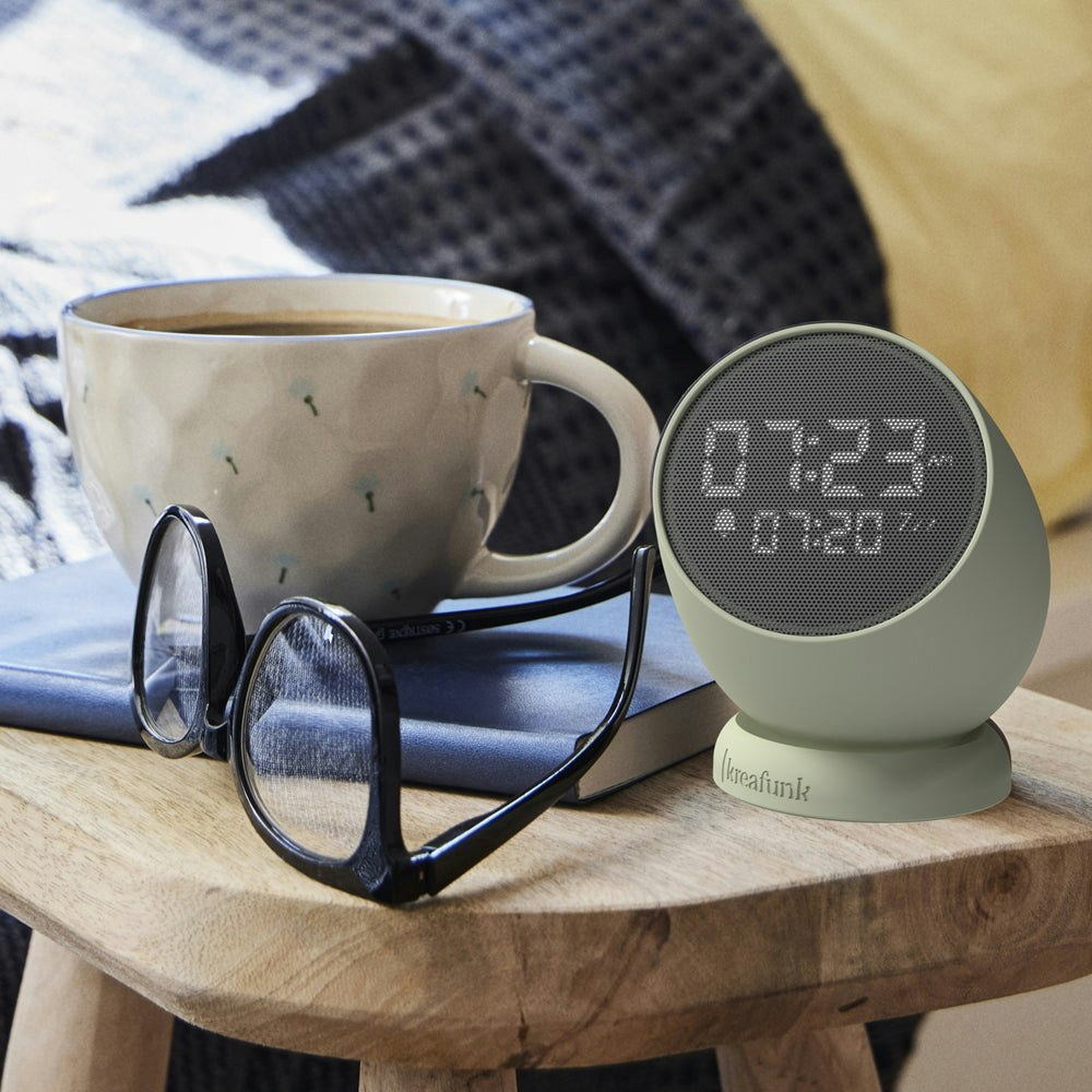 Kreafunk Bell Alarm Clock - Dusty Olive