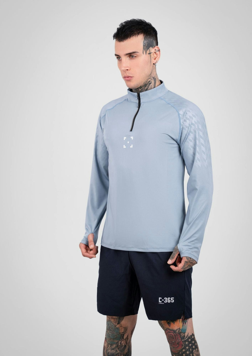 C-365 Elevate Zip Long Sleeve (Model 823303) - Haze Blue