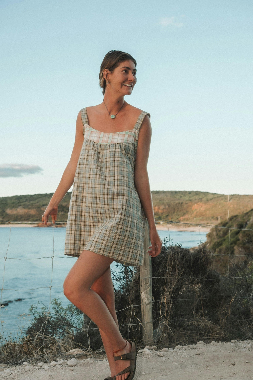 Patchwork Sun Dress in Cottage Plaid