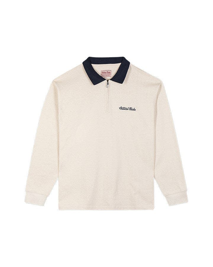 Sun Cured 1/4 Zip Rugby - Ecru