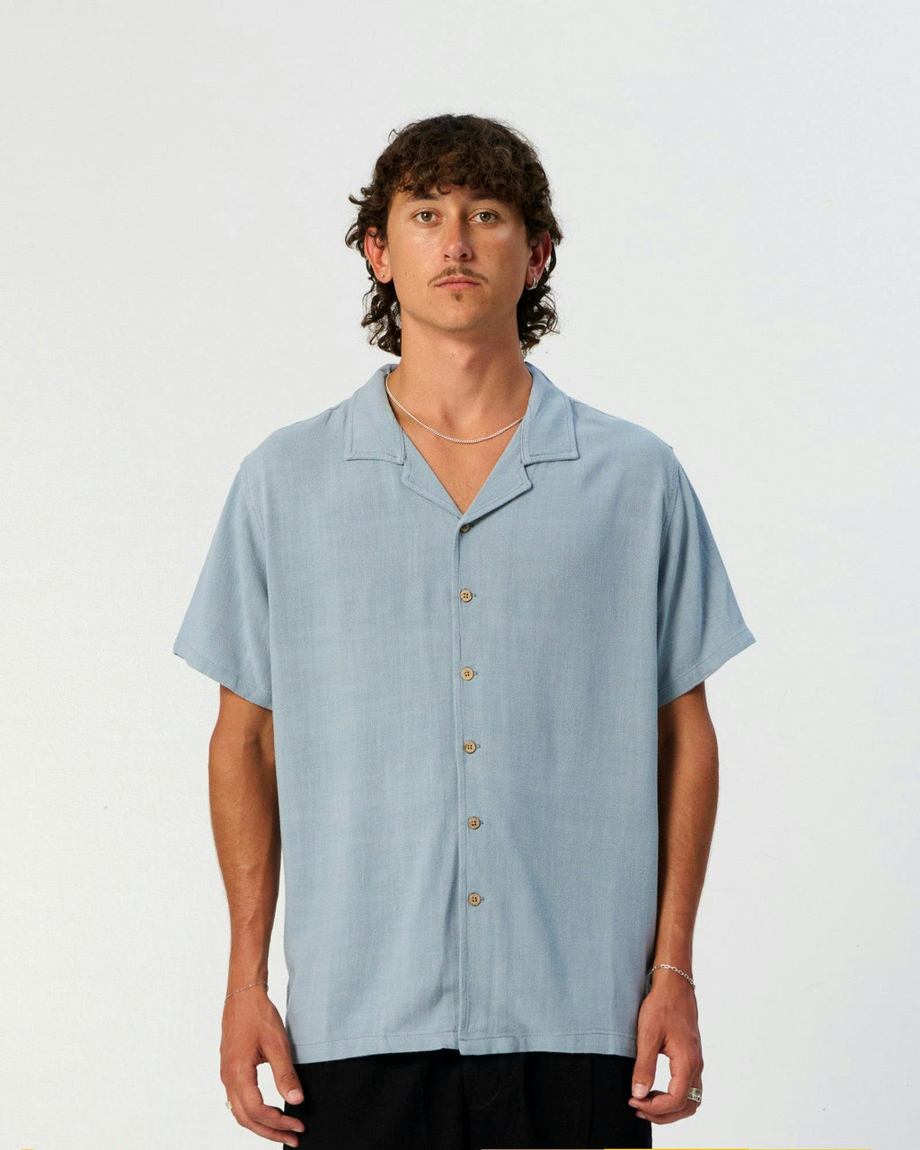 Ernie Resort Shirt - Stone Blue