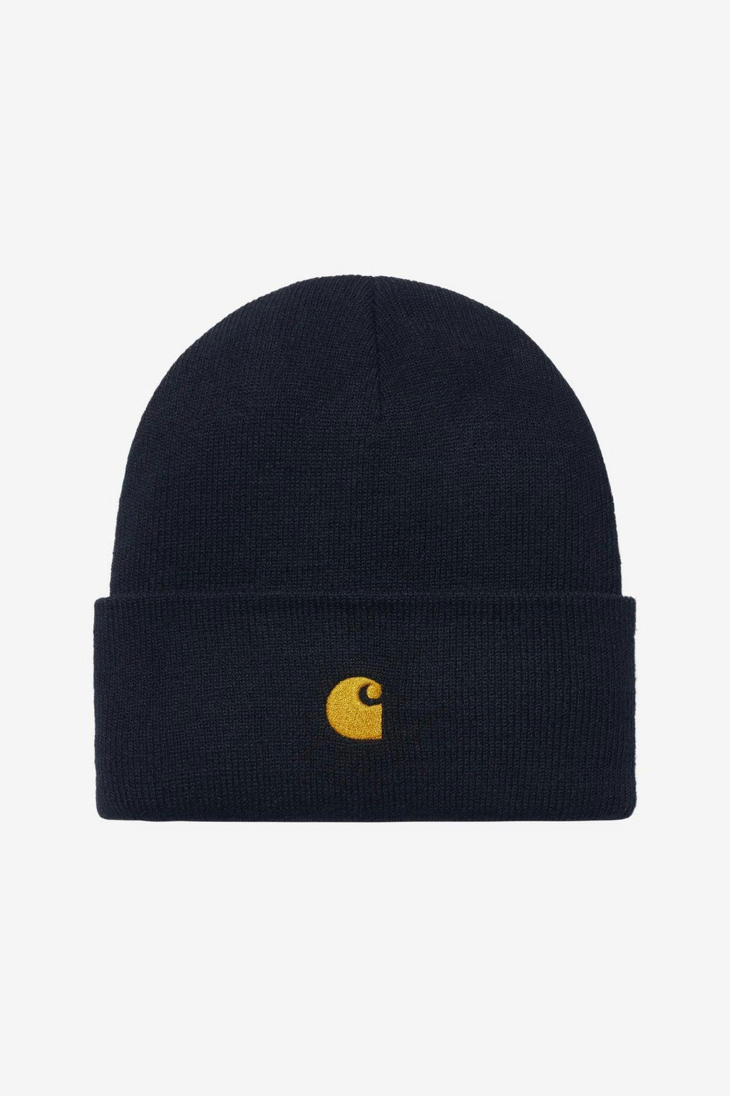 Carhartt WIP Chase Beanie in Dark Navy / Gold