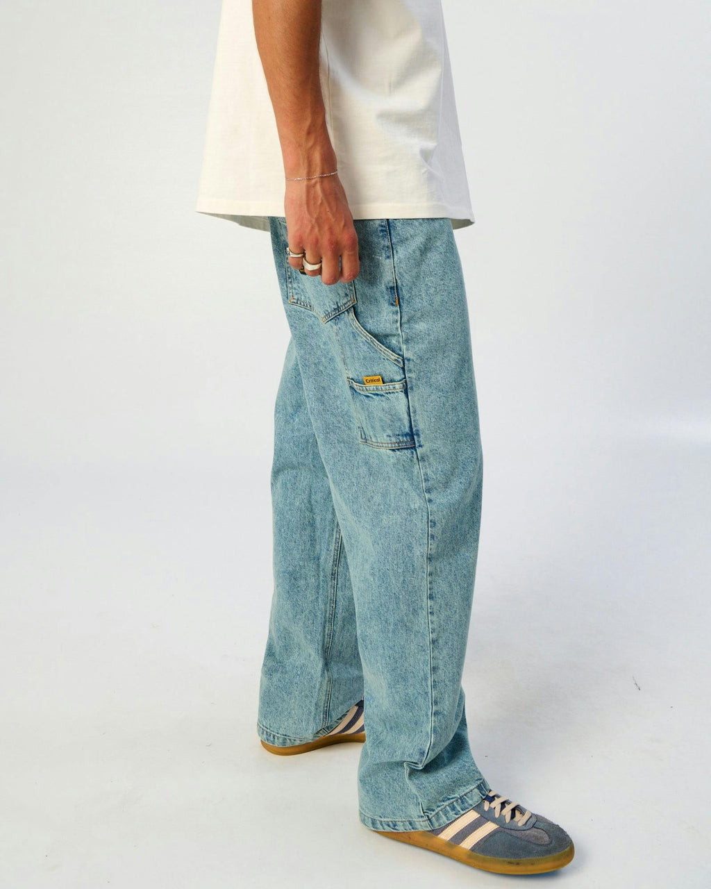 Peaty 5 Pocket Denim Carpenter Jean - Washed Blue