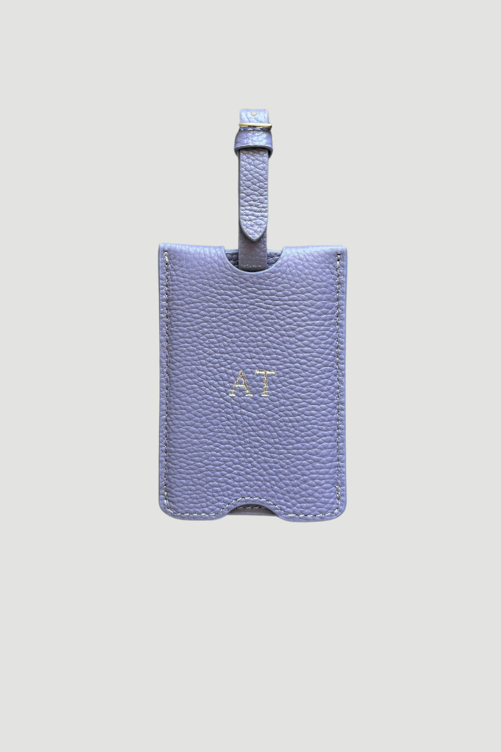 Leather Luggage Tag | Lilac Silver
