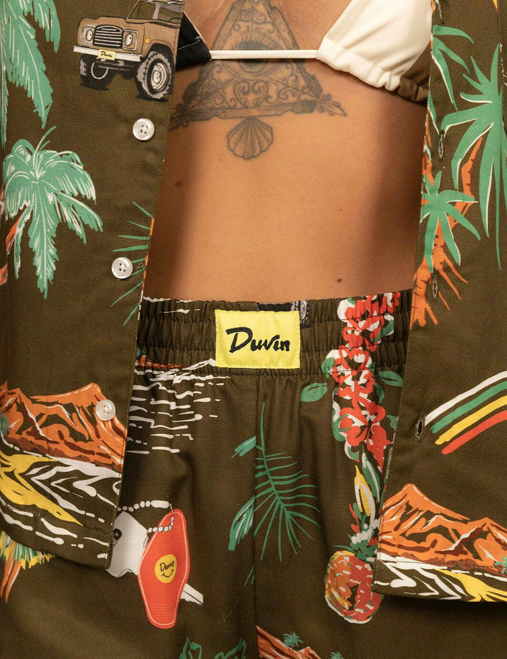 Palm Crop Buttonup - Brown