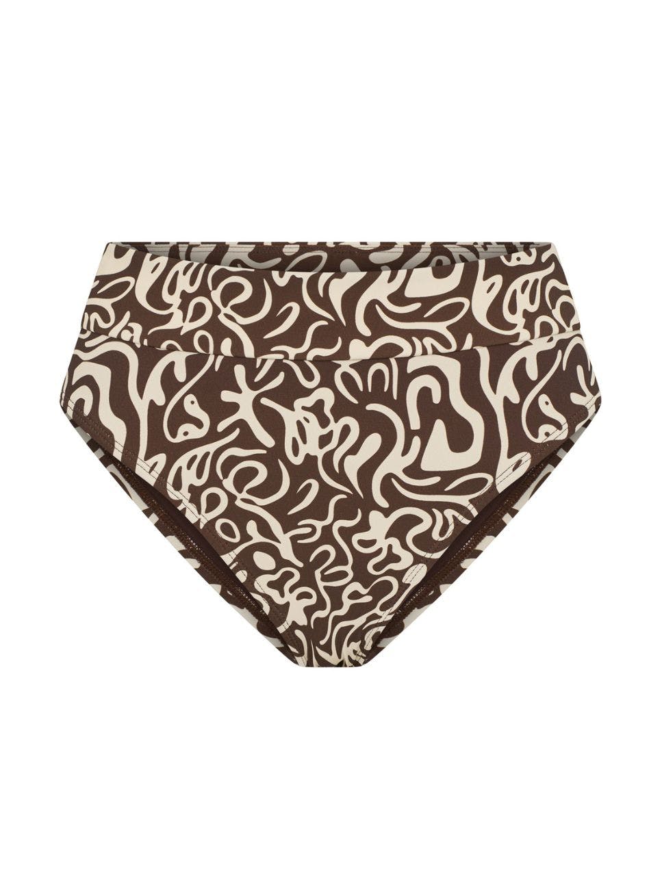 Swimwear Hi-Leg Period Brief Light Absorbency Sea Swirl Sea Swirl