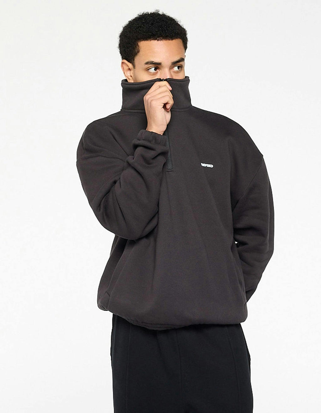 Quarter Zip Jumper - Charcoal