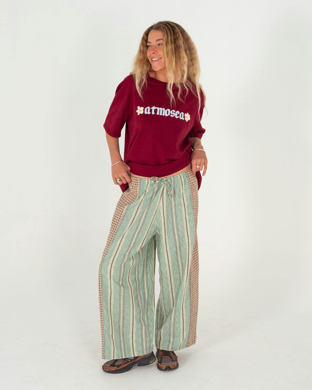 Patchwork Pant in Holiday Stripe