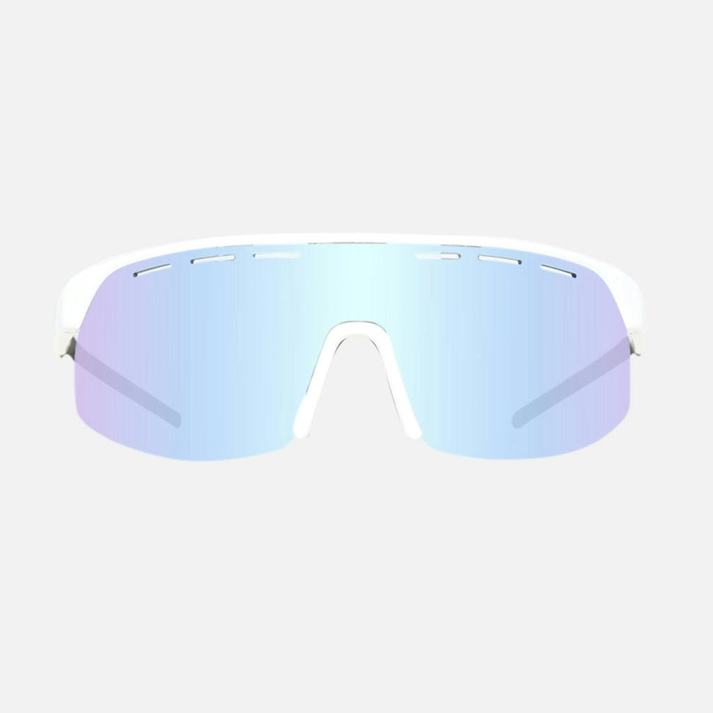 Velocity - Frame: Gloss White   Lens: Rose with External Blue Iridium plus Venting